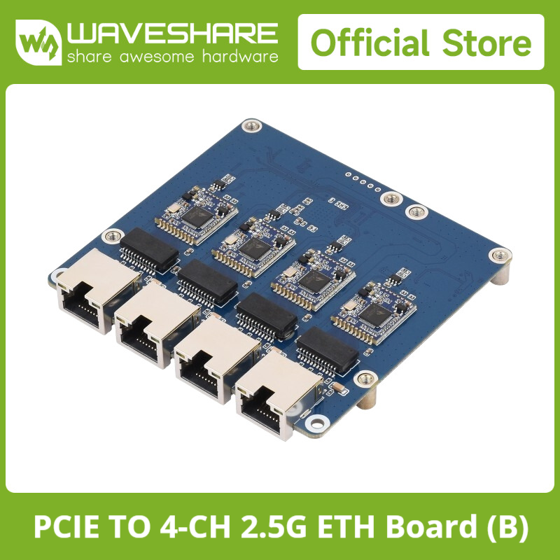 Raspberry Pi 4 - บอร์ด Waveshare PCIe เป็น 4 ช่อง