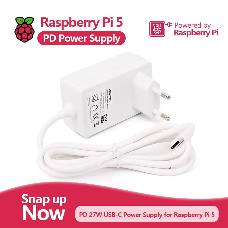 Pi Power Supply - อะแดปเตอร์ไฟ Raspberry Pi 5 PD Raspberry