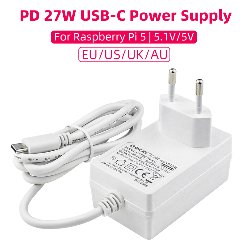 Raspberry Pi 5 - Raspberry Pi 5 5.1V 5A แหล่งจ่ายไฟ