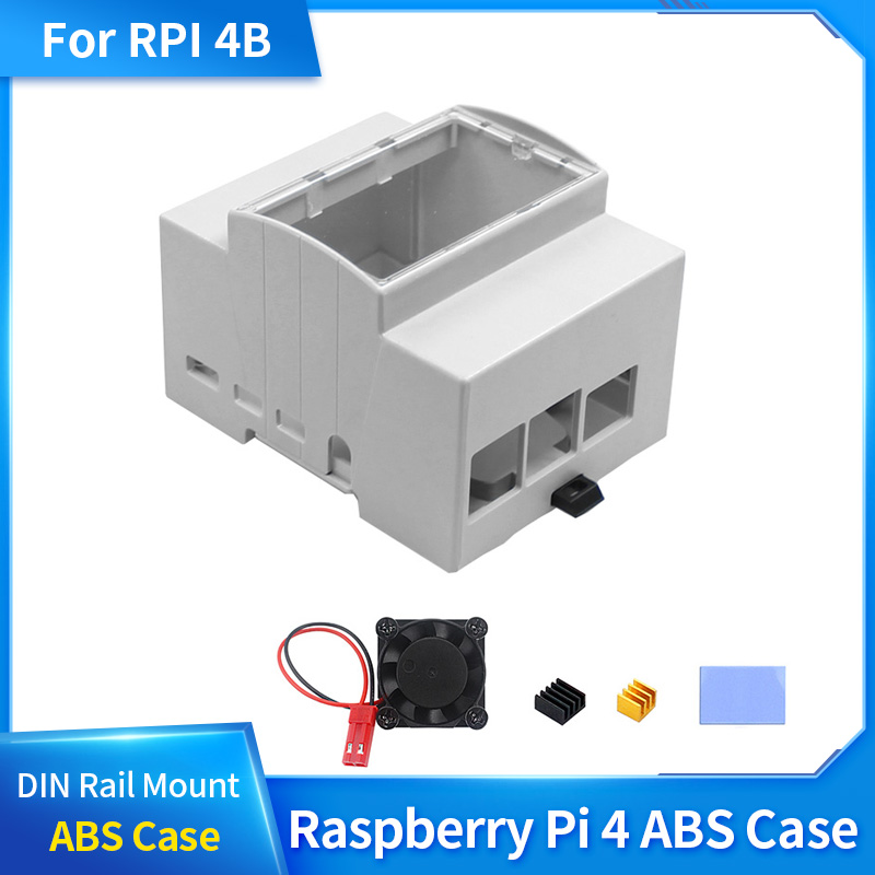 Pi 4 Case - Raspberry Pi 4 ABS เคส DIN