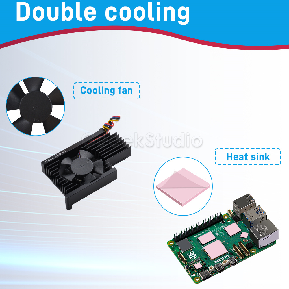 เกราะ Lite อะลูมินัมอัลลอย V5  - Pi 5 Case บทวิจารณ์และราคา