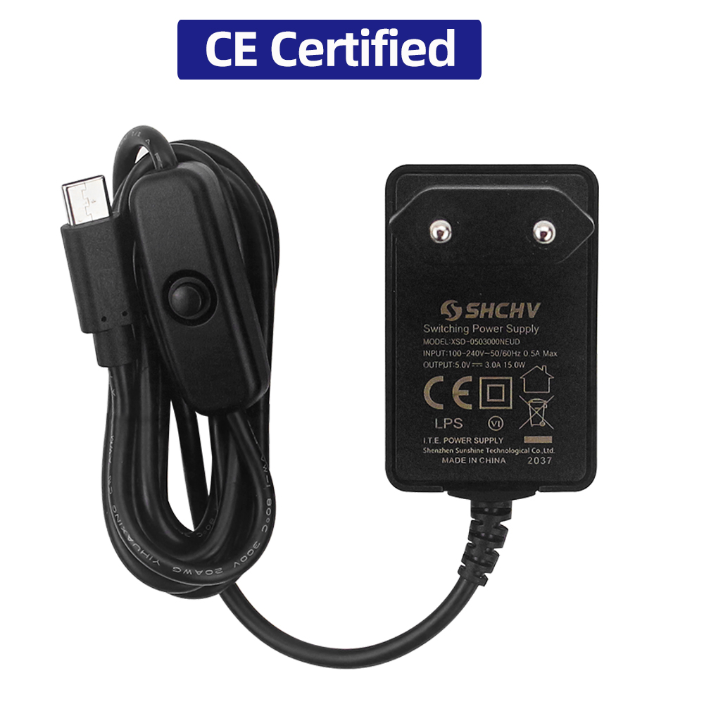 Raspberry Pi 5V 3A แหล่งจ่ายไฟ - Pi Power Supply บทวิจารณ์และราคา