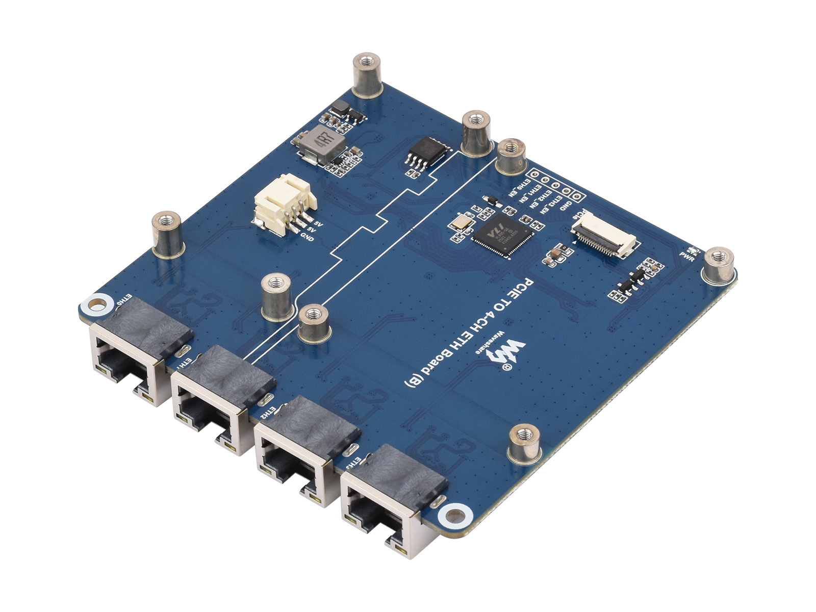 บอร์ด Waveshare PCIe เป็น 4 ช่ - Raspberry Pi 4 บทวิจารณ์และราคา