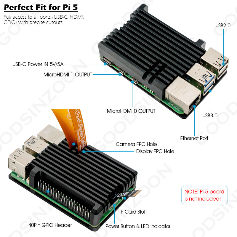 เคสเกราะอลูมิเนียมราสเบอร์รี่  - Pi Cooler บทวิจารณ์และราคา
