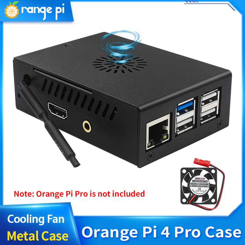 กล่องโลหะสีดำสำหรับ Orange Pi  - Pi 4 Case บทวิจารณ์และราคา