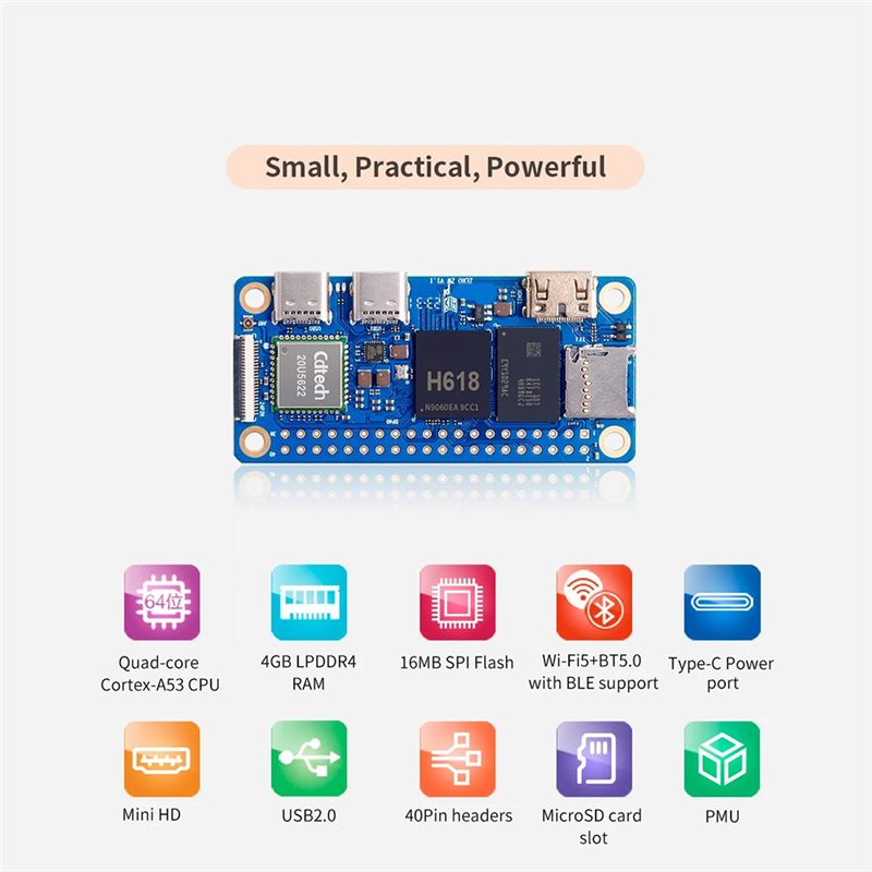 สำหรับบอร์ดพัฒนา Orange Pi Zer - Pi Zero บทวิจารณ์และราคา