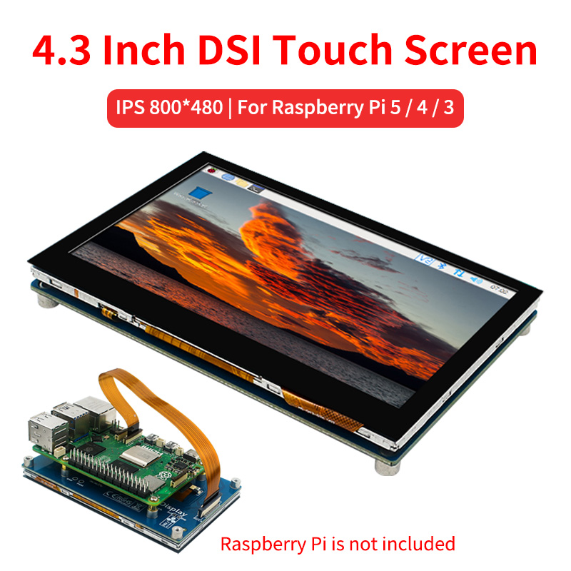 หน้าจอสัมผัส DSI 4.3นิ้วสำหรับ - Pi 5 Case บทวิจารณ์และราคา