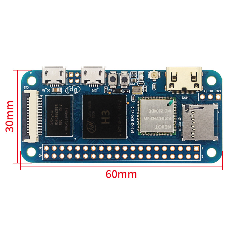 Banana Pi-M2 Zero H3 มินิคอมพิ - Pi Zero บทวิจารณ์และราคา