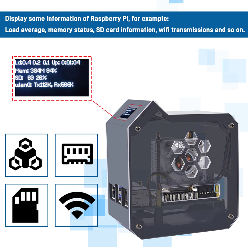 ชุดคอมพิวเตอร์ GeeekPi Raspber - Pi Cooler บทวิจารณ์และราคา