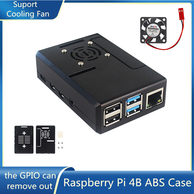 เคสพลาสติก ABS สีดำสำหรับ Rasp - Pi 4 Case บทวิจารณ์และราคา