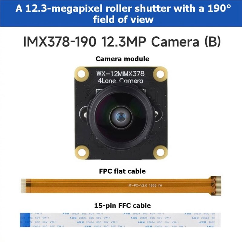 กล้อง IMX378-190 12.3MP ฟิชอาย - Pi Camera Module บทวิจารณ์และราคา